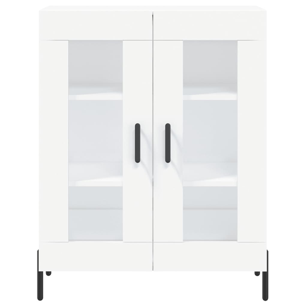 Vidaxl Display Cabinet, White, 69.5X34X180 Cm, Wood-Based Material