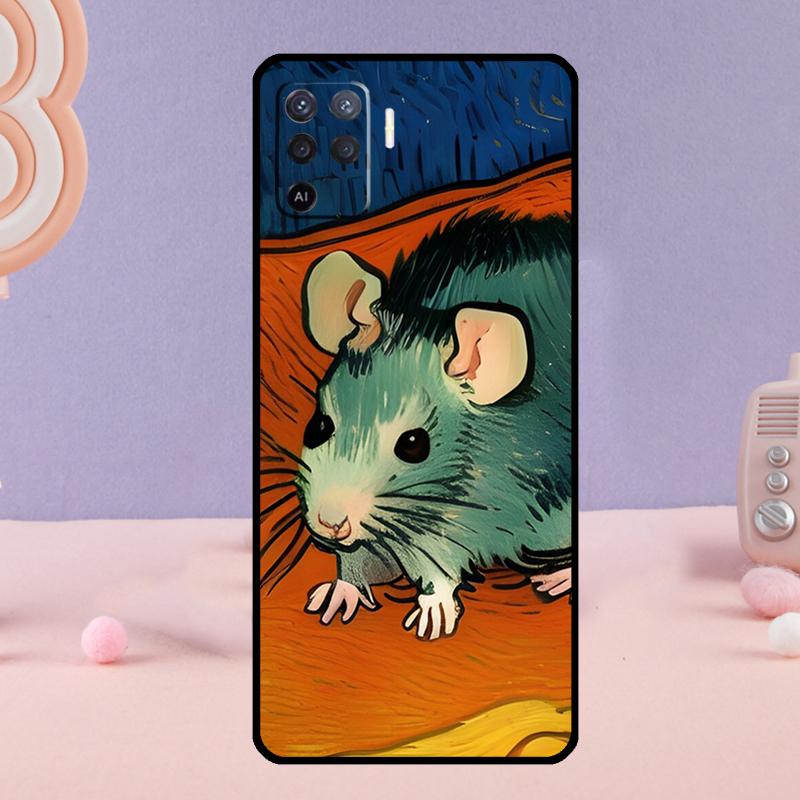 Cute Rattie Rats Phone Case For Oppo A38 A18 A58 A78 A98 A79 A40 A60 A80 A16 A76 A96 A15 A74 A94 A54 A77 A17