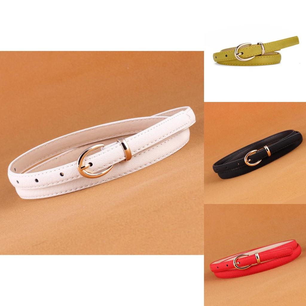 Trendy Candy Womens Color Faux Leather Belt With Pin Buckle For Everyday Wear