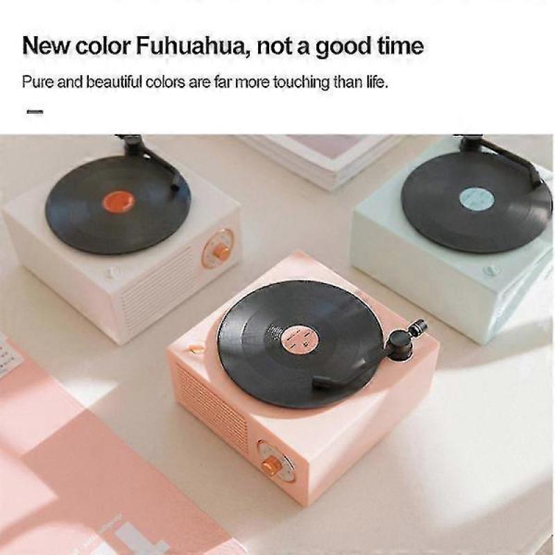 Mini Retro Vinyl Record Wireless Bluetooth-compatible Speaker Knob Control Aux Music Player