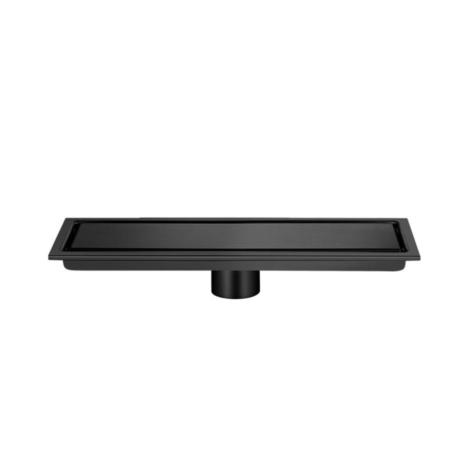 Niewidoczny Odpływ Podłogowy do Płytek Czarny Srebrny Szczotkowane Złoto Stal Nierdzewna 304 Łazienkowy Prysznic Długi Liniowy Odpływ Boczny Odpływy Podłogowe