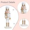25CM Nutcracker Figurine Wooden Nutcracker Statue Table Centerpiece for Home Living Room Cabinet Shelf Christmas Decoration
