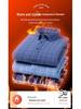 Men's Long Sleeve Cotton Plaid Shirt with Velvet Lining