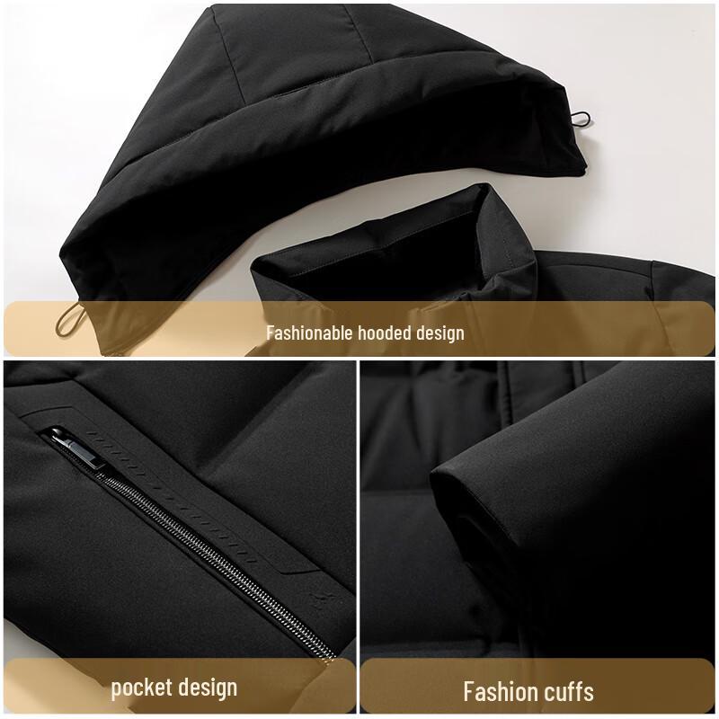 Xuezhongfei Men's Detachable Hood Goose Down Jacket