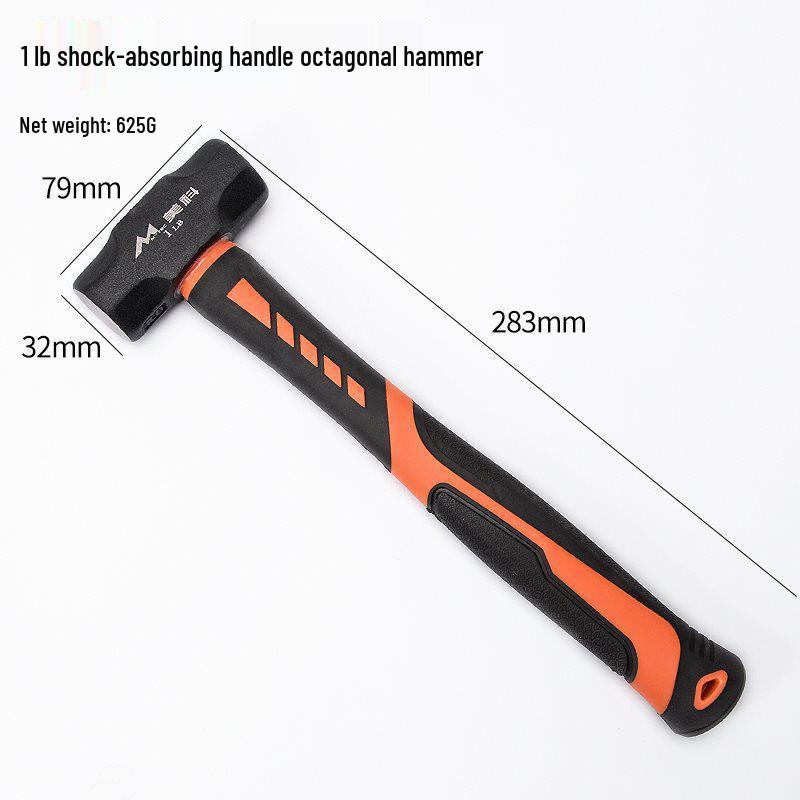 Octagonal Demolition Sledgehammer: Heavy-Duty Wall-Breaking Mason's Tool.