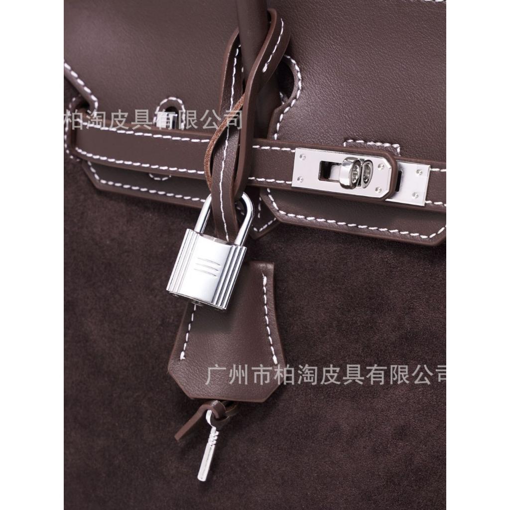 Platinum Bag Swift Leather and Suede 25/30CM Double Shoulder Strap Women's Bag Single Shoulder Messenger Versatile Fashion Handbag Bag