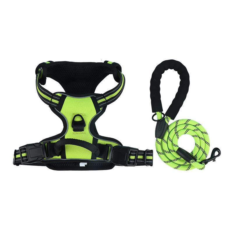 Pet Chest Back Explosion Proof Tank Top Reflective Dog Chest Back Large Dog Chest Back Traction Rope Set