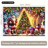The colorful party walls are decorated with snowflakes and Santa Claus figures making them ideal for parties family celebrations and