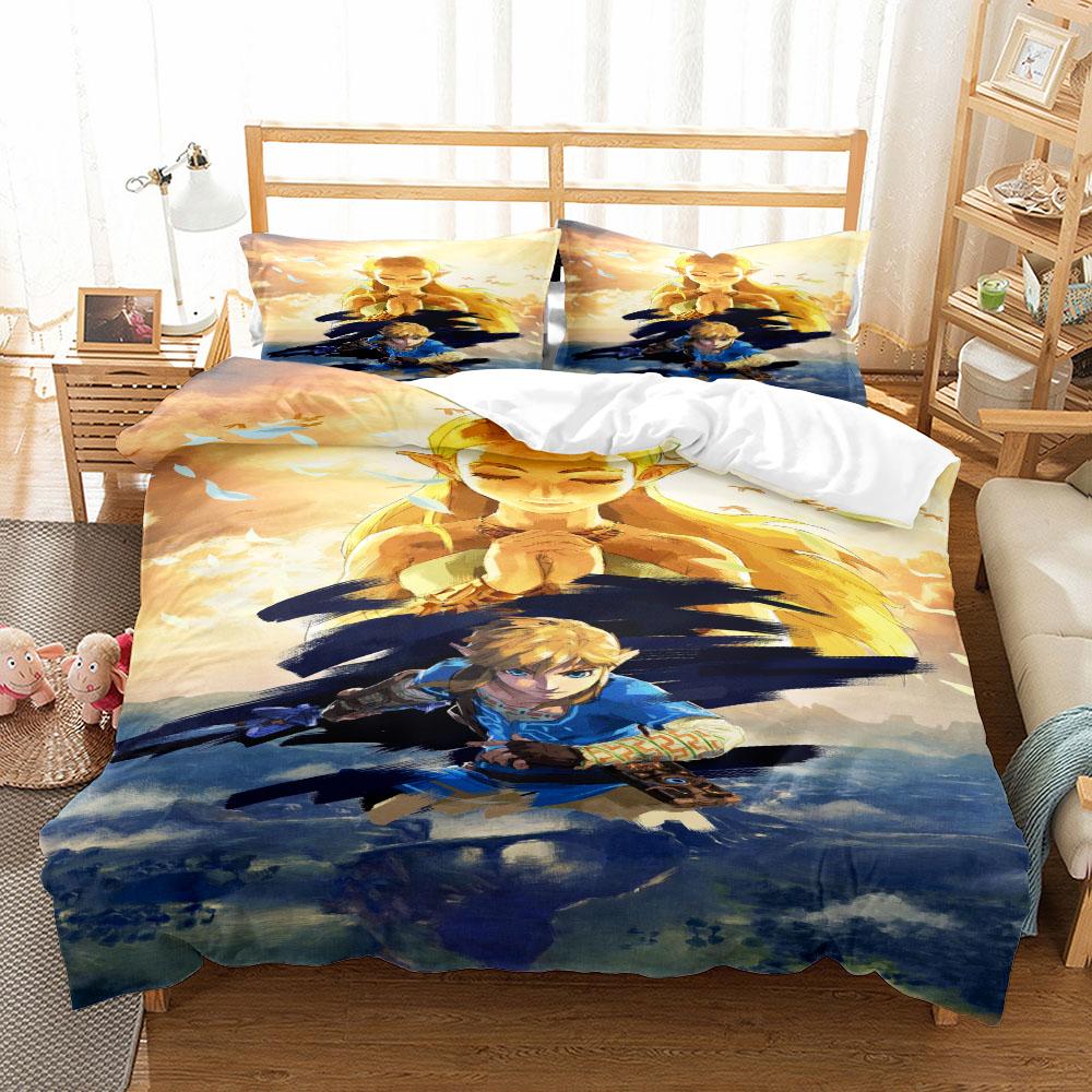 Children Duvet Cover Set King Queen Double Full Twin Single Size Link Bed Linen Set
