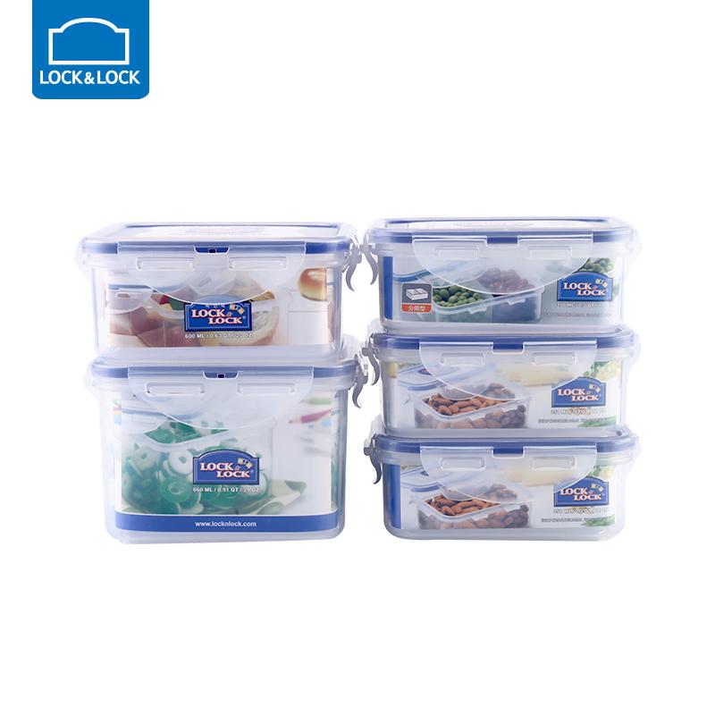 LOCK&LOCK 5-Piece PP Plastic Food Storage Container Set