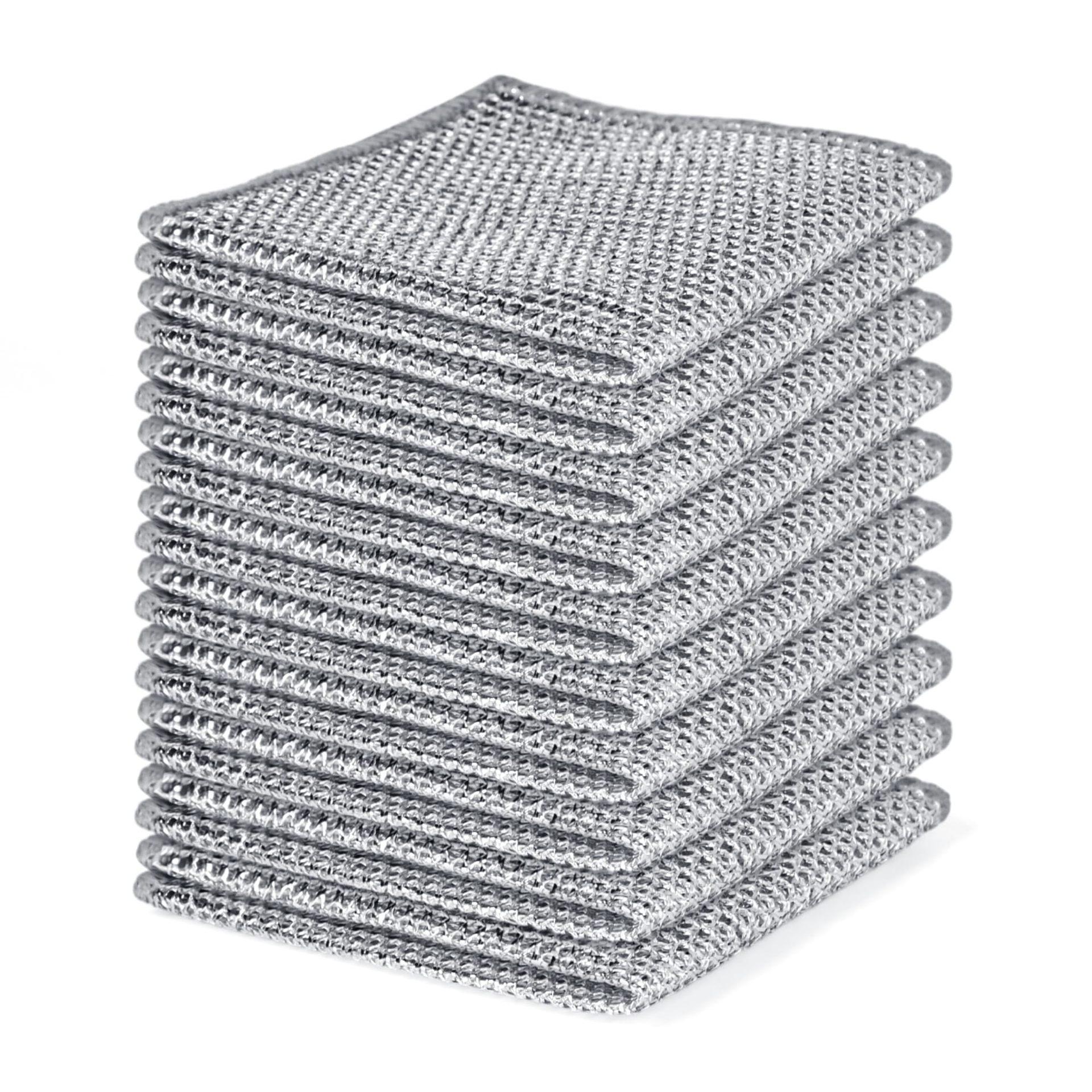 3-Layer Scratch-Resistant Steel Scouring Pad for Kitchen and Cookware Cleaning 20*20cm Single Layer