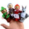 10 Pcs Animals Finger Puppets Set Baby Plush Doll Hand Cartoon  Family Hand Puppet Pigs Cloth Theater Educational Toys For Kids