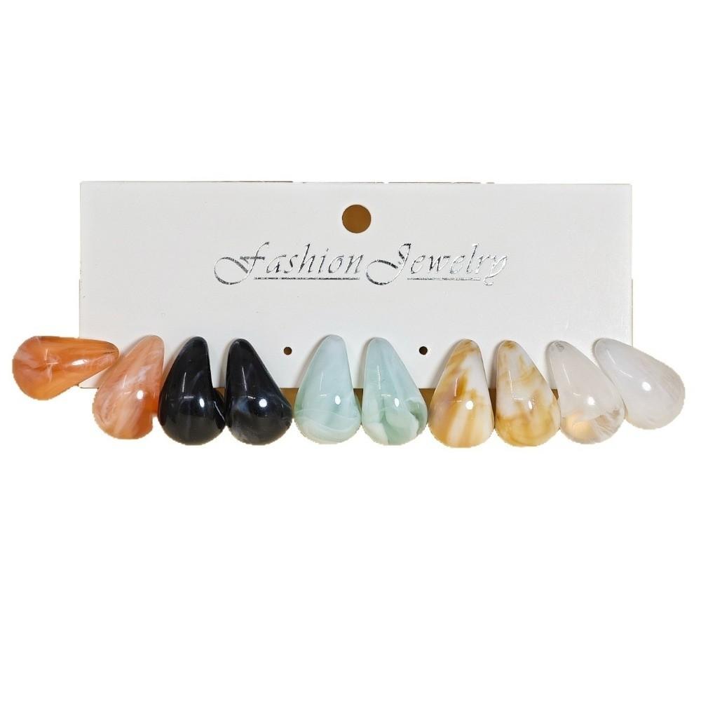 30pcs Imitation Gem Chunky Waterdrop Earring Matte Teardrop Stud Earrings  Wedding