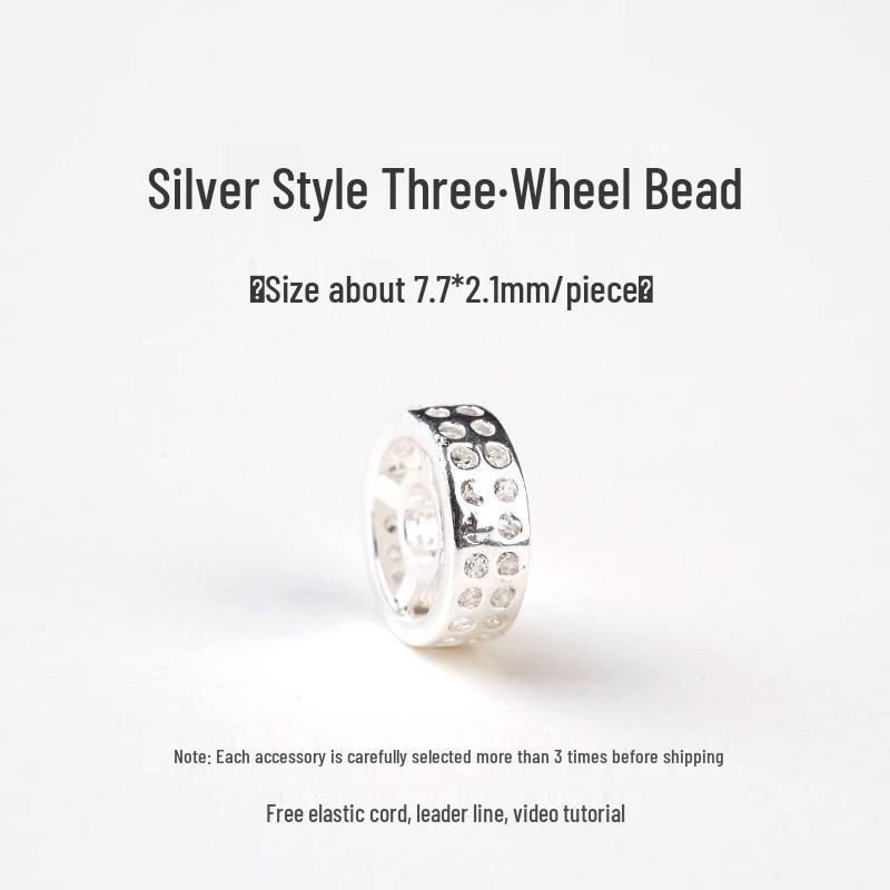 S925 Silver Spacer Wheel Beads for DIY Jewelry - Women's Bracelet Accessories
