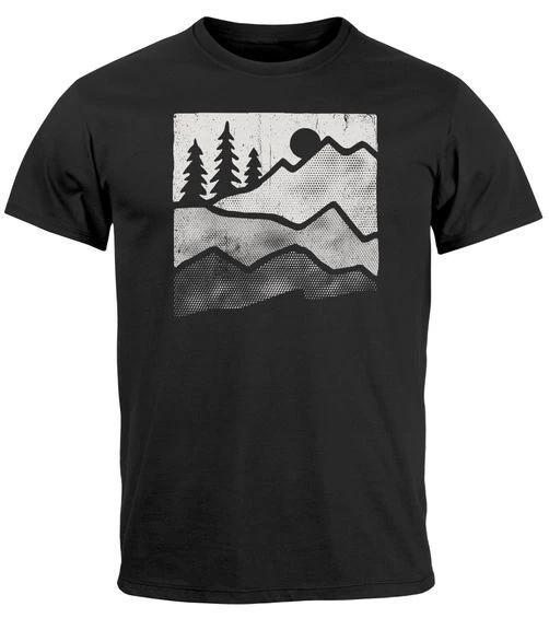 Men s T-Shirt Mountains Nature Outdoor Print Shirt Print Hiking Men Fashion XL