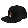 Fashion Boxer A Beautiful Boxer Head Tilt Flat Brim Sun Hat Soft And SkinFriendly Sun Caps