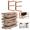 Heavy Duty Wall Mount Lumber Rack Space Saving Timber Storage Shelf 3 Tiers Wood Holder Multipurpose Firewood Organizer