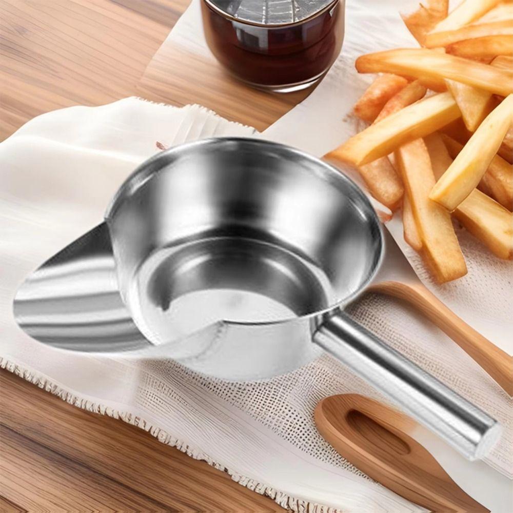 With Handle French Fry Scoop Stainless Steel Ice Scoop Kitchen Shovel Popcorn Scoop  Kitchen Use