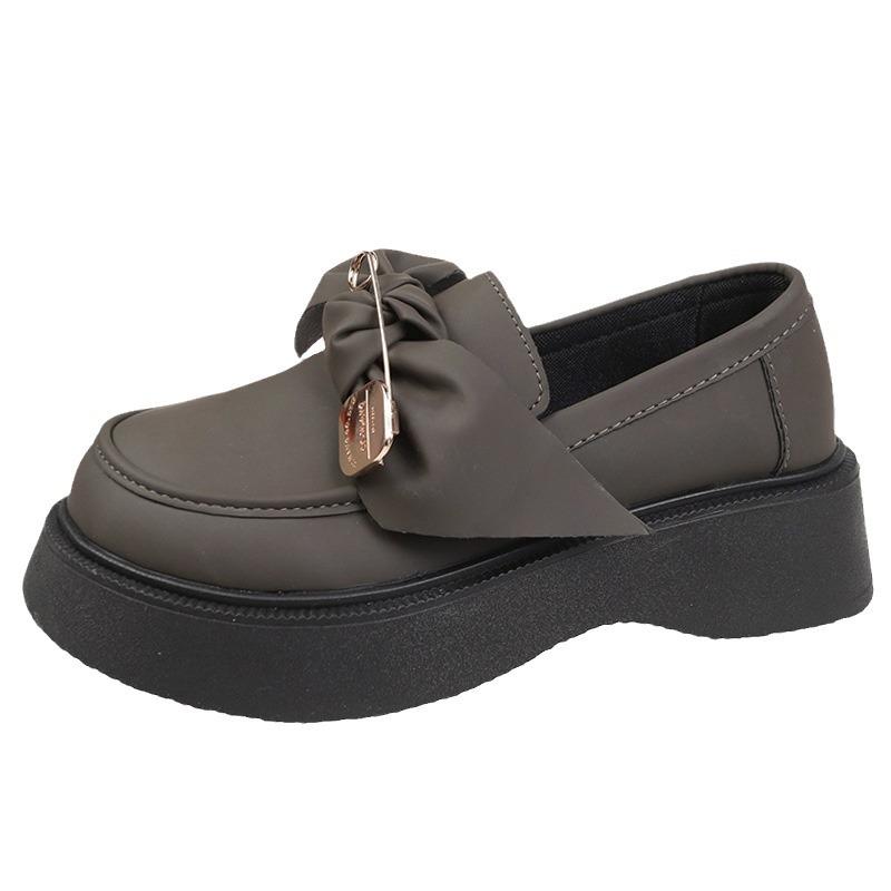 New British style small leather shoes women's spring and autumn versatile jk uniform nurse muffin platform Mary Jane single shoes