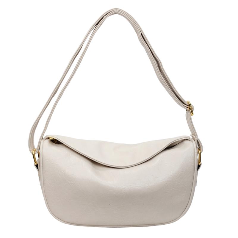 

Trendy Women s PU Leather Luxury Shoulder Bags Vintage Waxed Leather Crossbody Purse, Double-Zipper Work Tote, Stylish Daily Use бежевый