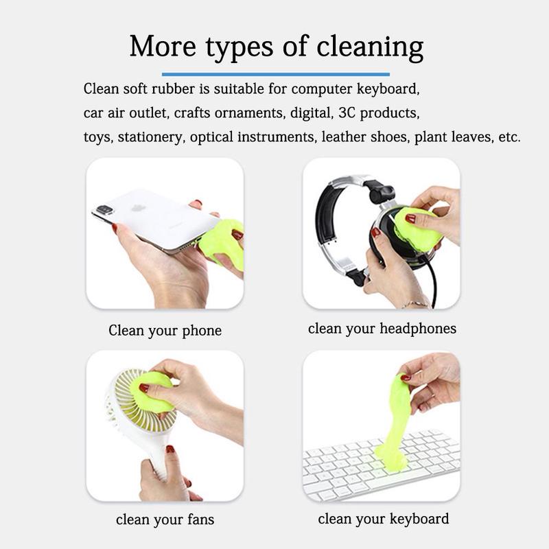 Magic Clean Glue Car/Keyboard Cleaner Universal Super Cleaning Glue Microfiber Dust Tool Mud Gel