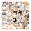 Lot de 60 autocollants chat motif dessin animé, imperméables, adorables, décoratifs, pour bouteille d'eau, ordinateur portable, skateboard, cadeau de récompense