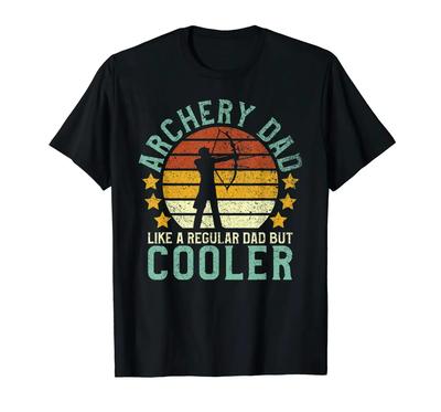 Retro Bow Archery Dad Fathers Day Archer Gift TShirt 100 Cotton ONeck Summer Short Sleeve Casual Unisexs Tshirt Size S3XL