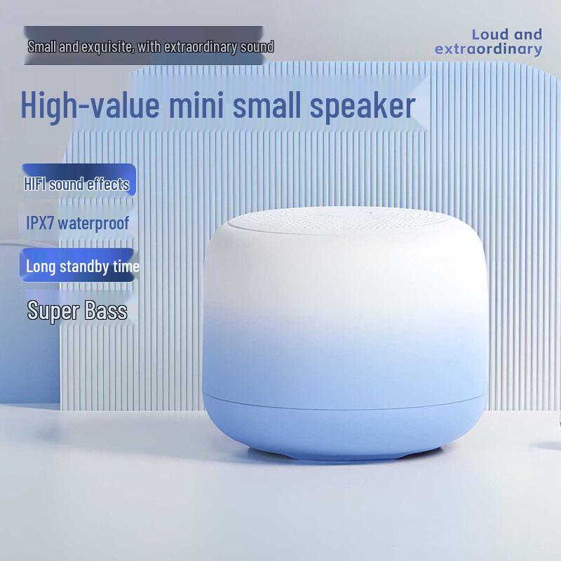 Bluetooth Mini Speaker with High-Quality Bass, Stylish Gradient Color, and Wireless Audio.