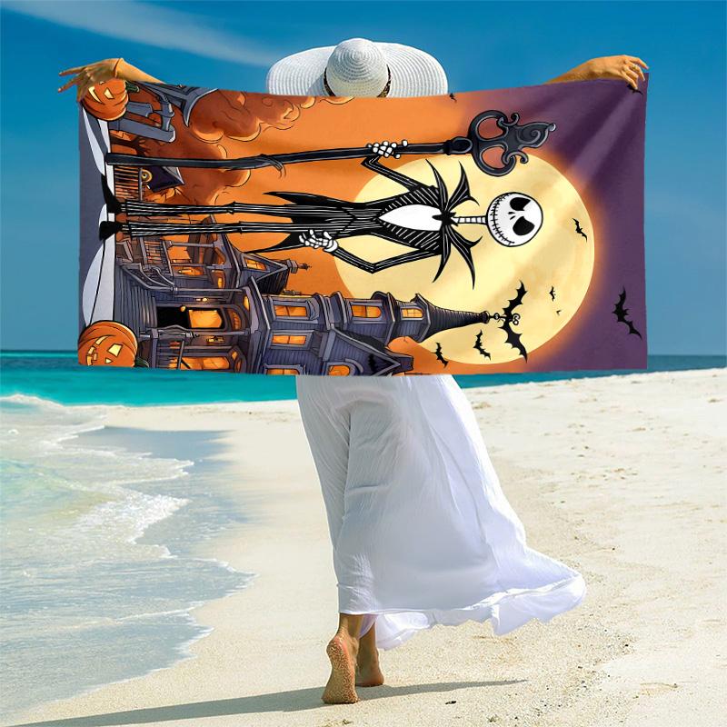 1pc Halloween Nightmare Mashup Microfiber Beach Towels Quick Dry Towel Sand Beach Towels Pool for Travel Swim Pool. S7290118