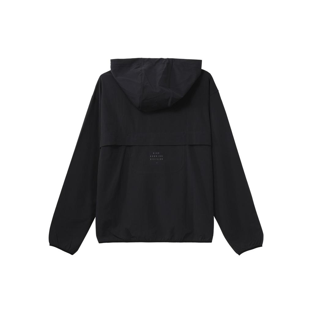 Nike Run Division Reflective Logo Pullover Laufjacke mit verstaubarer Kapuze Damen Jacke Schwarz DD5394-010