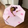 1 Stück Ballettänzer Regenschirm - 8 Speichen verstärkt, Automatisches Öffnen, Leicht & Langlebig, Niedliches Modeaccessoire für Draußen - W9284