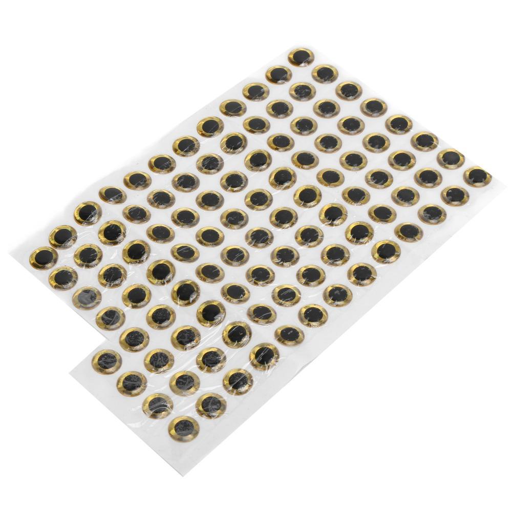 300PCS 10mm Fly Tying Eyes Vivid Colors Artificial Fish Eyes Fishing Lure Eyes  For Fly Tying