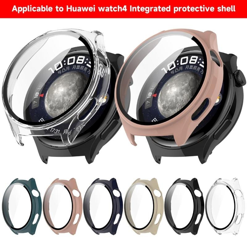 Screen Protector Case Full Coverage PC Protective Cover Washable Bumper Shells Skin for Watch 4 Smartwatch Replacement