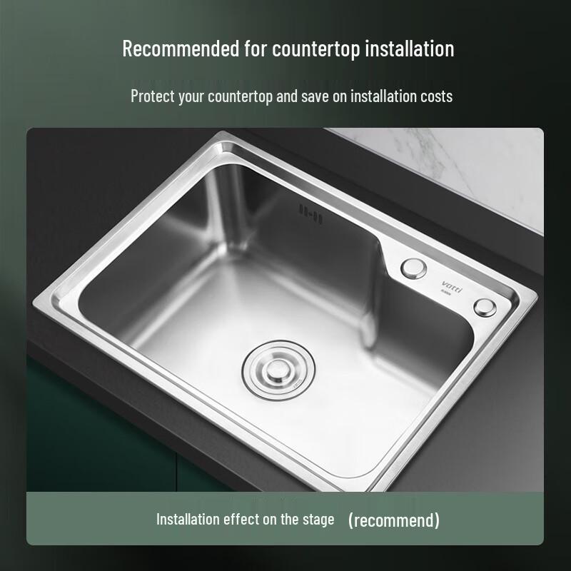 VATTI 304 Stainless Steel Single Bowl Kitchen Sink