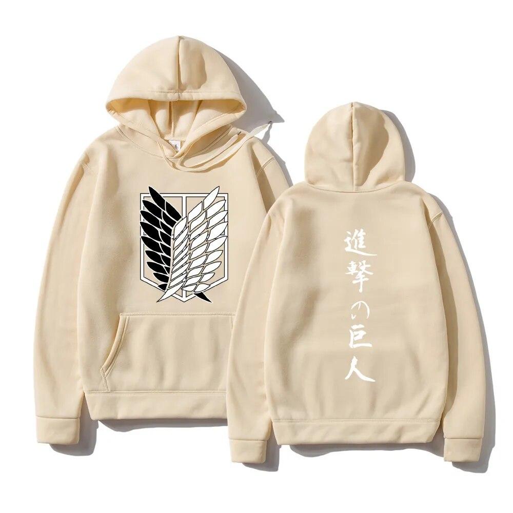 Attack on Titan Hanorace de modă unisex Hanorace cu glugă cu glugă unisex Anime japonez Pulovere Topuri Shingeki No Kyojin Haine cu glugă unisex