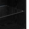 Wall Mounted TV Cabinet Black Oak Effect Particleboard