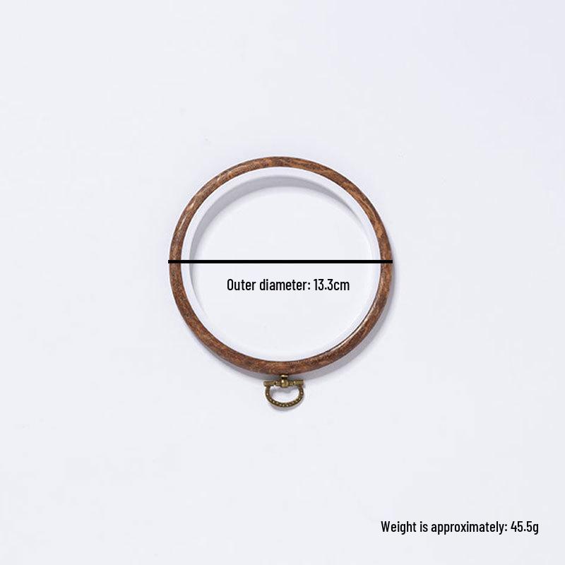 Cercuri de Broderie cu Aspect de Lemn Antic - Unelte & Decor Retro DIY Ovale/Rotunde