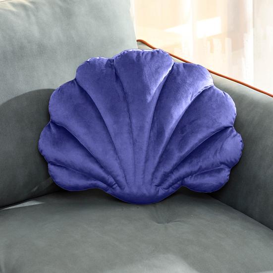 Throw Pillow Non-shedding Tear-Resistant High Elasticity Good Rebound Full Filling Breathable Shell Shape Throw Pillow Doll Home Decor