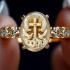 Sun God Moon Ring Niche Design Unisex Sun Face Ring