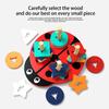 Wooden Educational Toddler Toy Shape Sorting Stacking Set Geometric Matching Puzzle Early Learning Cognitive Development Toy for Kids