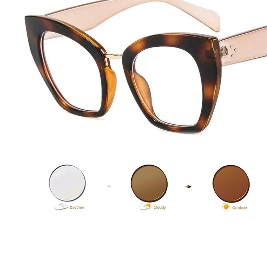 Europe US Retro Cat Eye Oversized Frame Women Eyeglass Multi Color Flat Mirror Trendy Personality Glasses