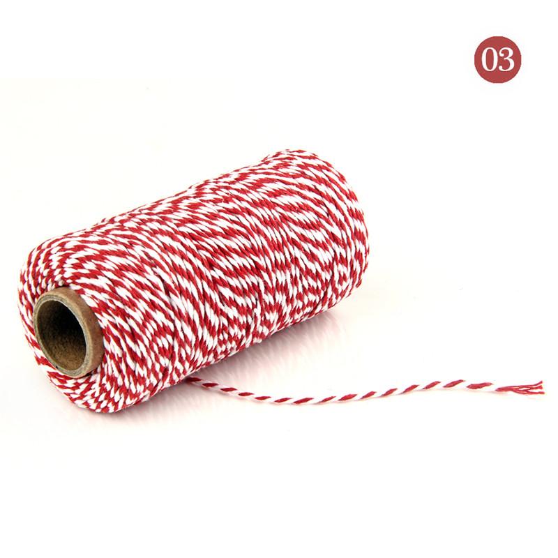100 Meter 2 mm Baumwoll-Bäckerschnur, Baumwollkordel, Seil für Heimdekoration, handgefertigte Weihnachtsgeschenkverpackung, Basteln, DIY-Geschenkpapier
