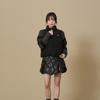 Penguin Knit Sleeve Puffer  Black 