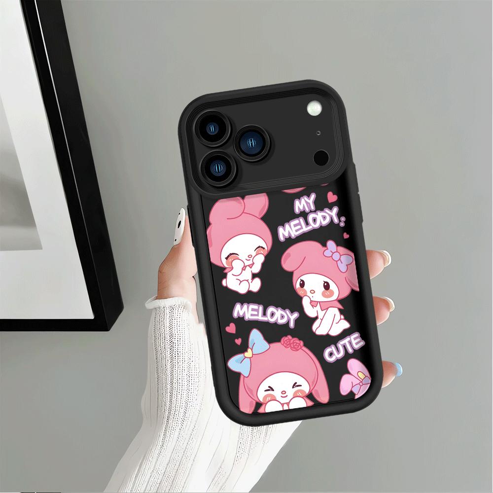 Sanrio My Melody Kuromi Soft Shell Case for iPhone 13 12 11 Pro Max 16e 15 16 14 Plus 17 Air XS Max XR