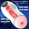Automatico Masturbatore Maschile Tazza di Vibrazione Pompino Reale Della Vagina Figa Tascabile Pene Macchina Del Sesso Orale Giocattoli per Uomo Adulti 18+
