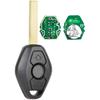 EWS keyless entry remote car key fob replacement 3 Button 315MHZ 433MHZ ID44 Chip for BMW X3 X5 Z3 Z4 1 3 5 7 Series HU92 Blade