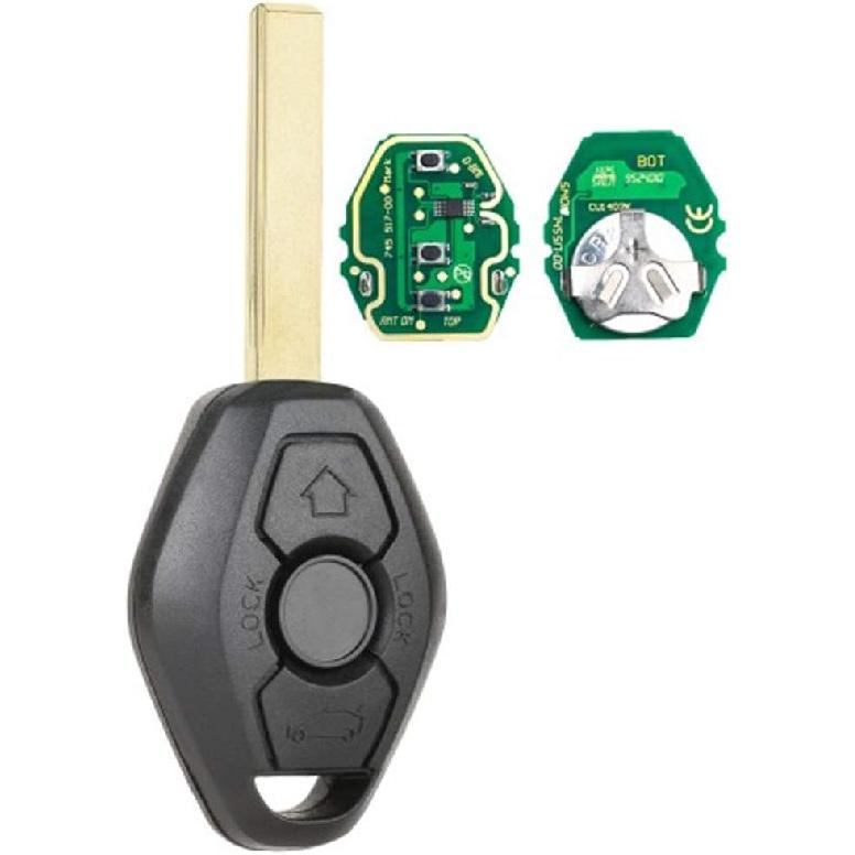 EWS keyless entry remote car key fob replacement 3 Button 315MHZ 433MHZ ID44 Chip for BMW X3 X5 Z3 Z4 1 3 5 7 Series HU92 Blade
