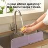 Foldable Silicone Sink Splash Guard Suction Cup Base Folding Water Blocking  Countertop Use