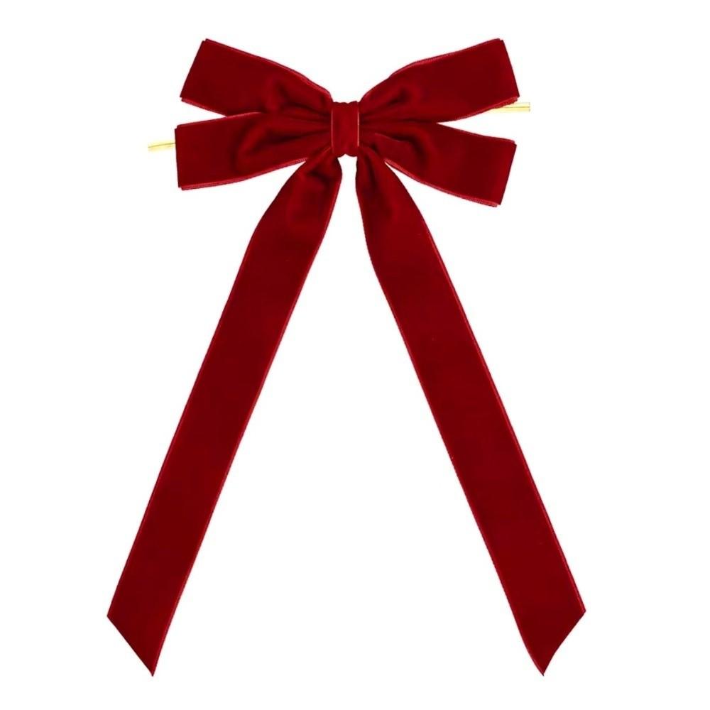 New Bowknot Bowknot Pendant DIY Creative Xmas Tree Charm Velvet Xmas Tree Ornament New Year
