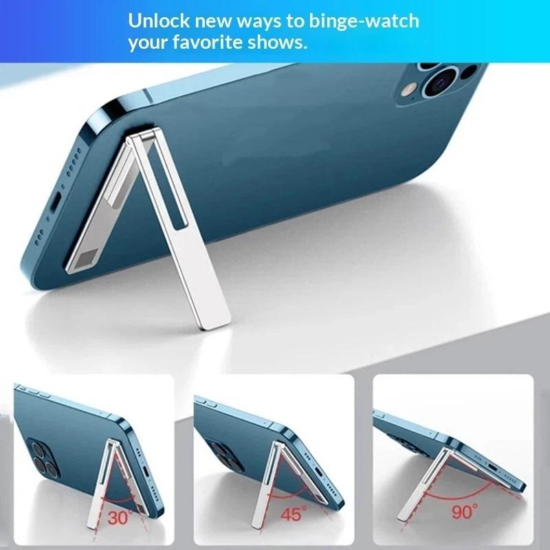 Metal Folding Phone Stand Adjustable Portable Desktop Holder Universal for Mobile Phones Student Online Class Use